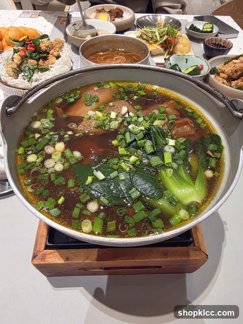 Hearty Stew with Side Dishes