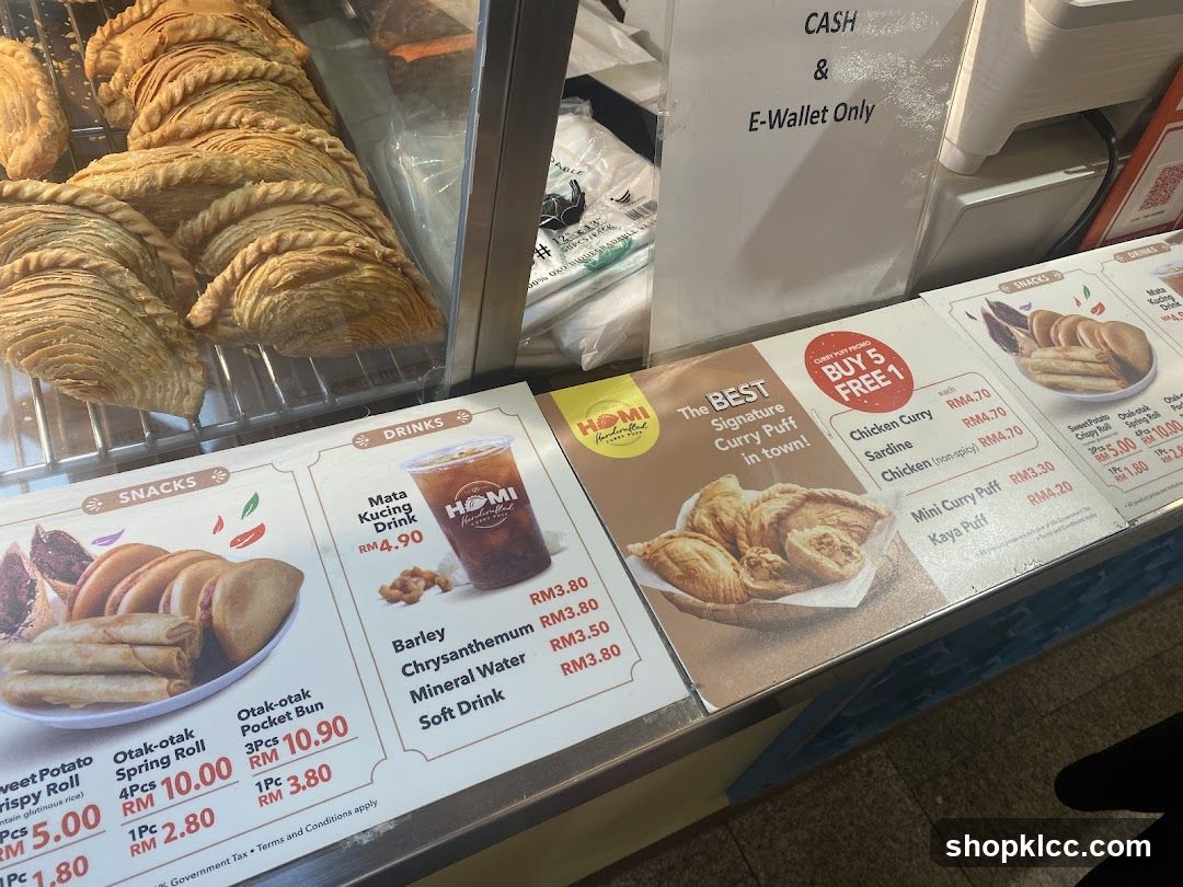 Homi Curry Puff Menu