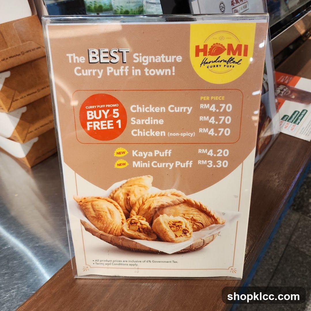 HOMI Handcrafted Curry Puff Menu