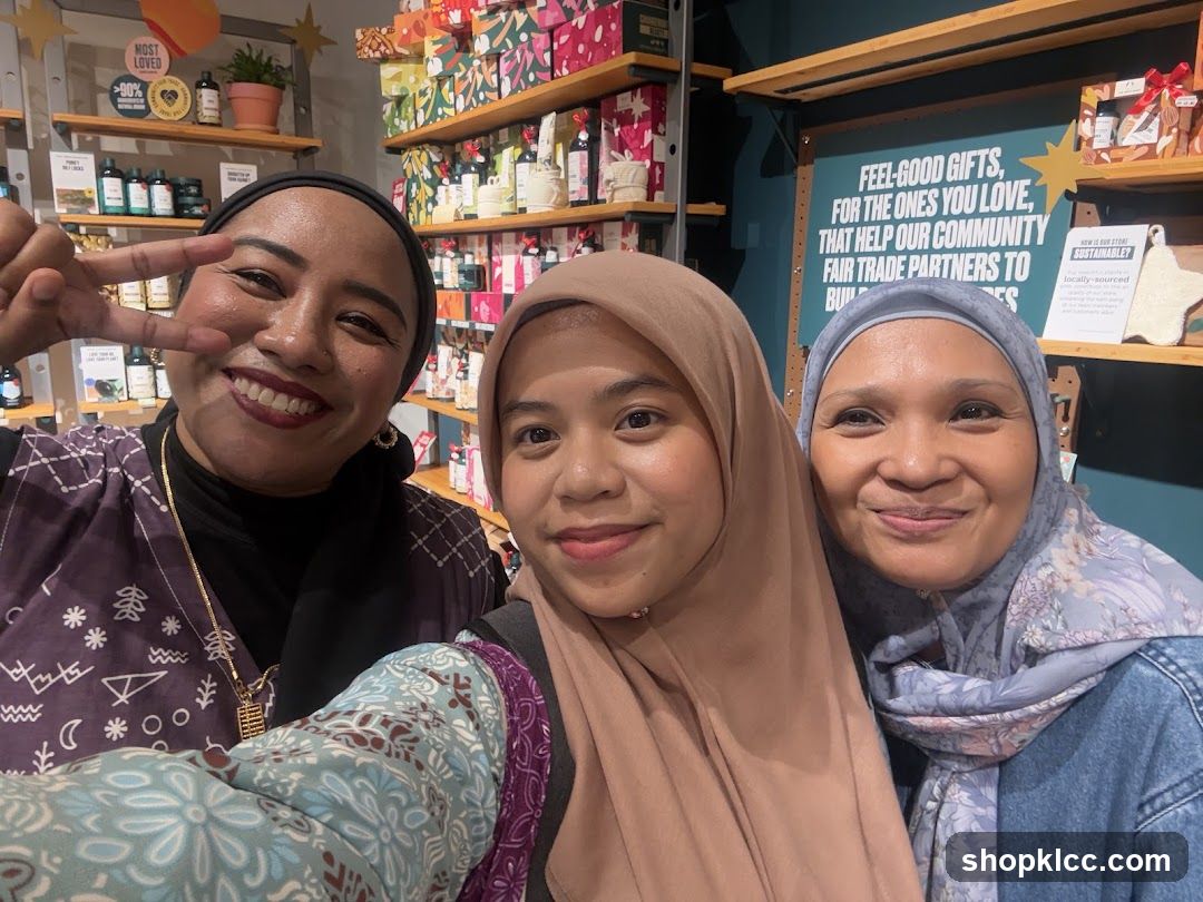 Three Women Posing for a Selfie in a Store