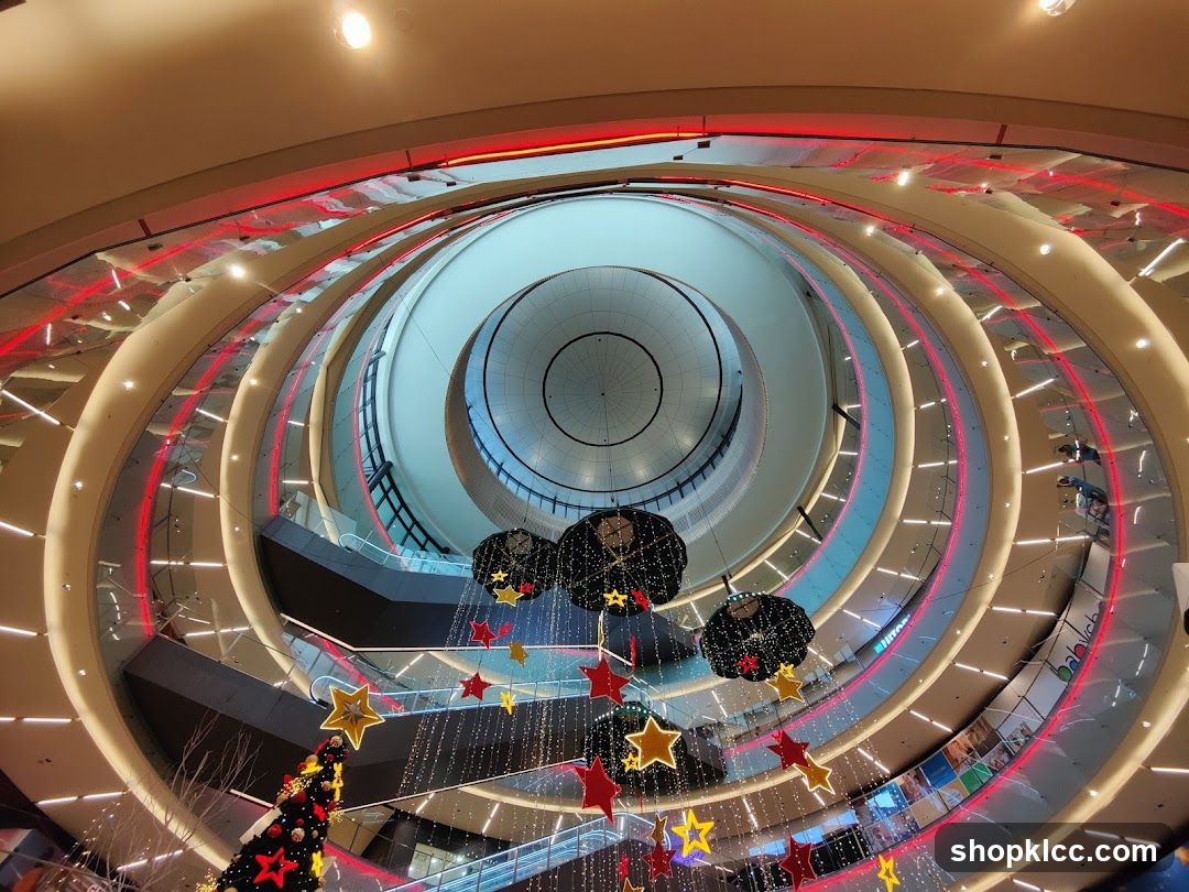 Christmas Decorations in Mall Interior
