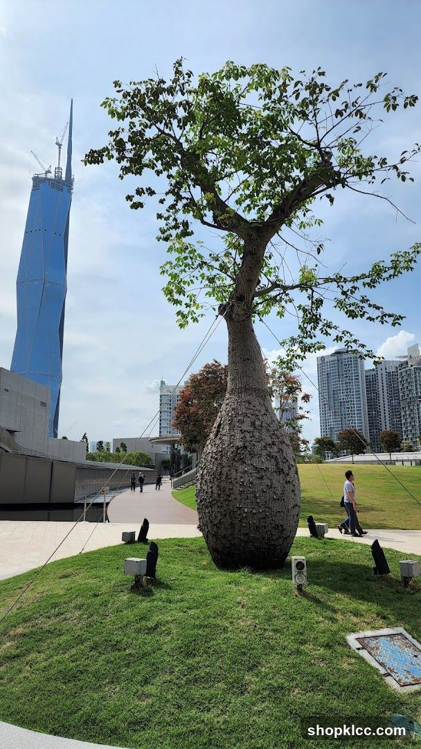 Bottle Tree Sculpture in Urban Park