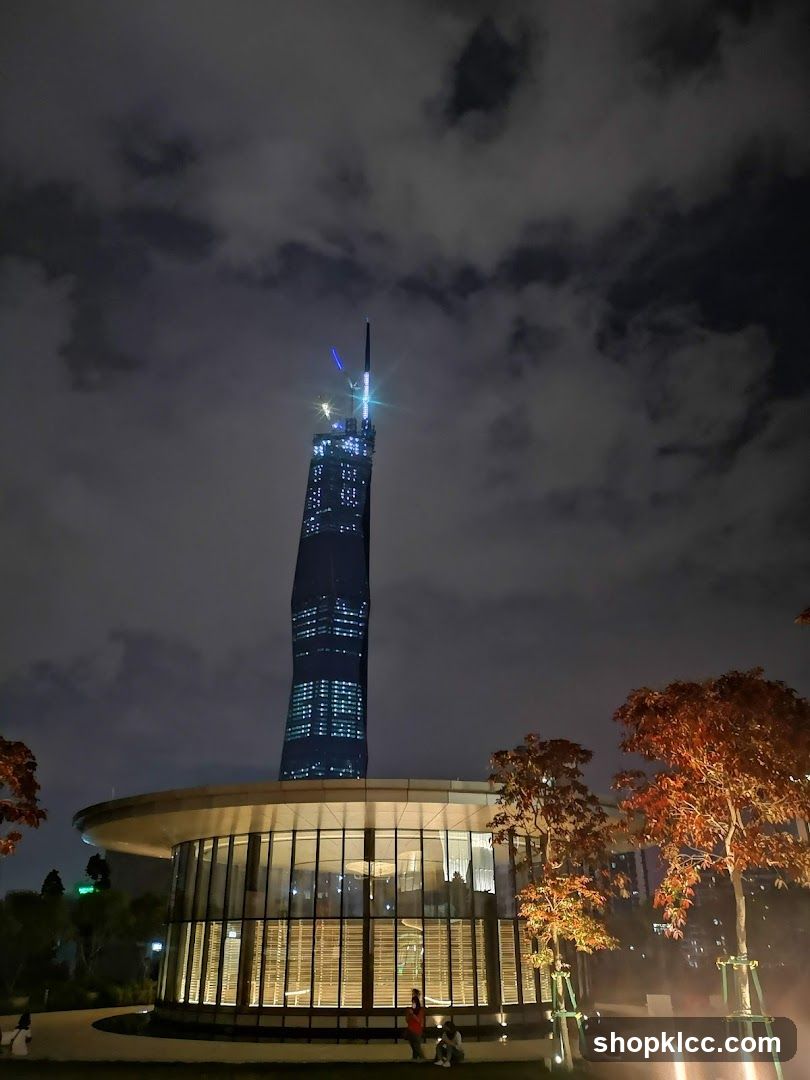 Night View of Taipei 101 and Surrounding Architecture