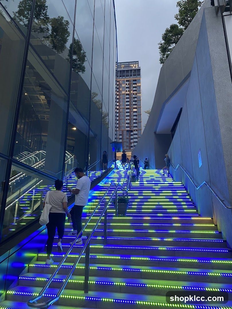 Stairs with LED lights