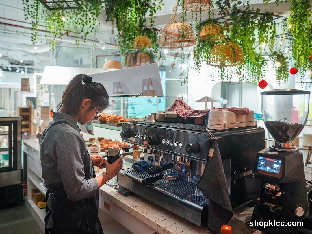 Barista preparing coffee