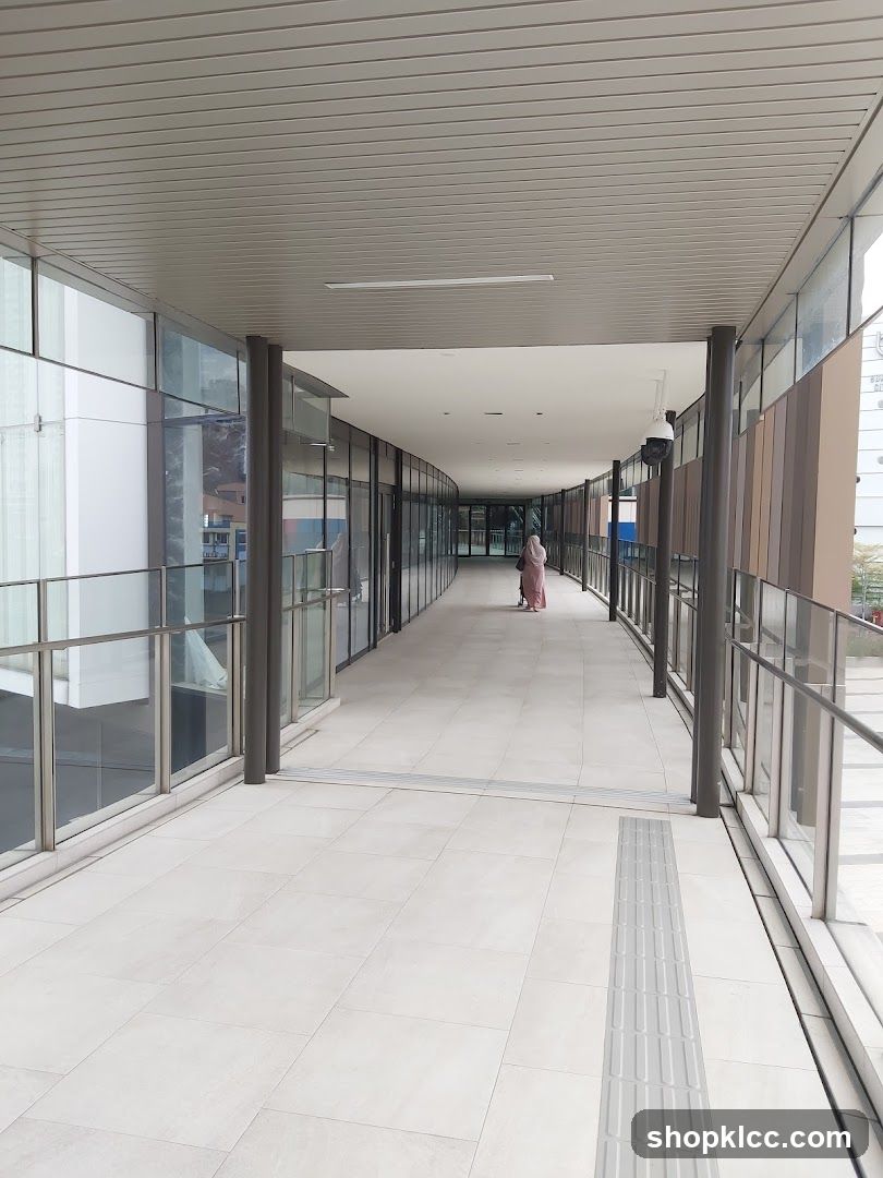 Covered Walkway with Person Walking