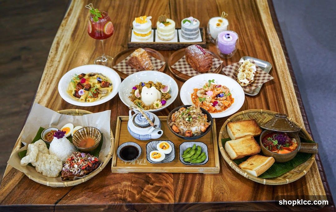 Assortment of Dishes and Desserts