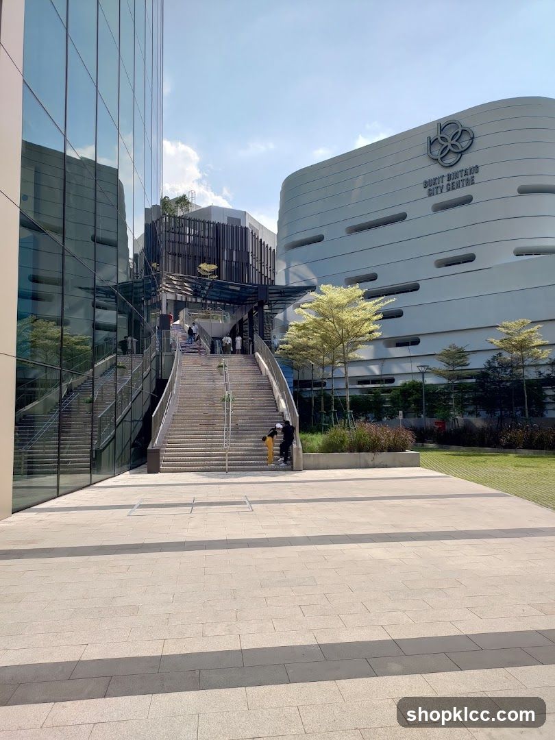 Modern Building Exterior with Stairs