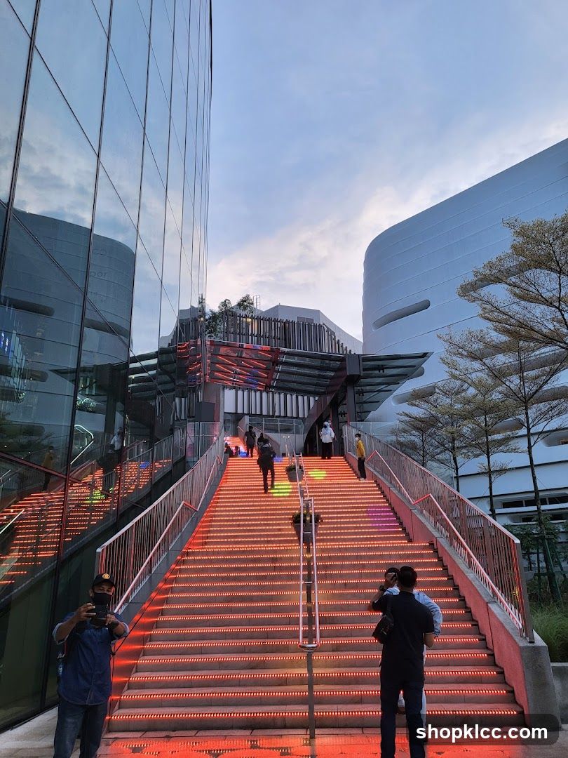 Staircase with LED lights
