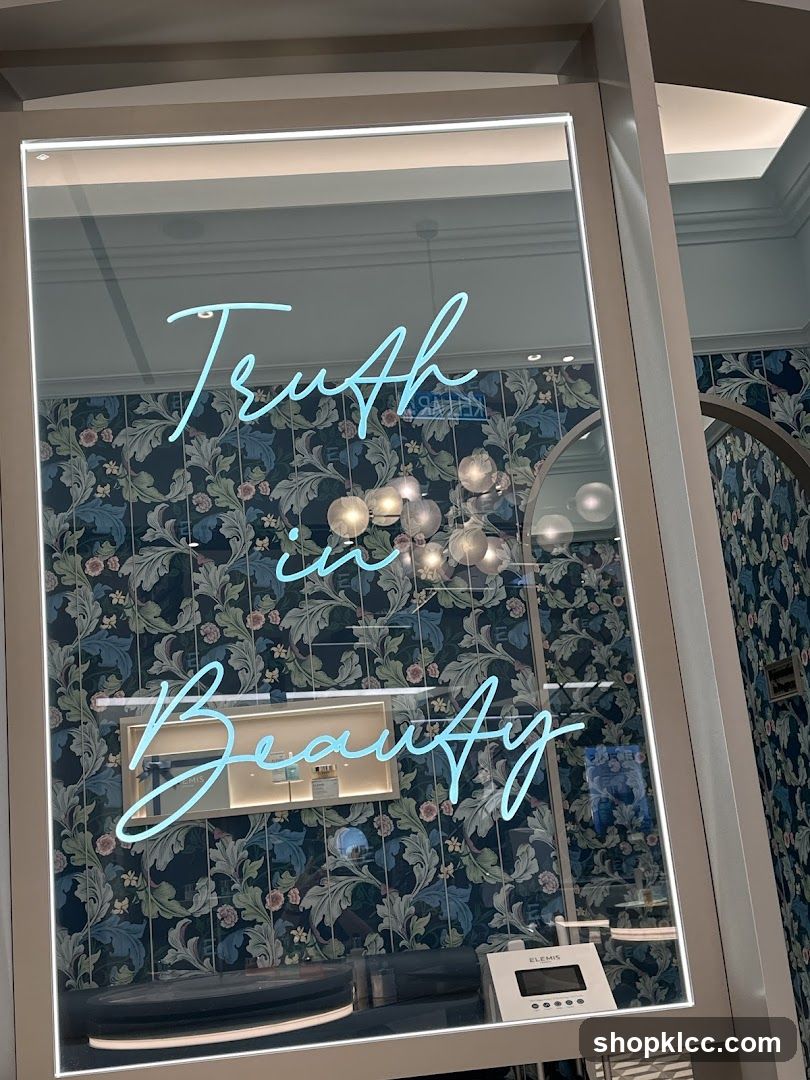 Neon sign in a beauty store