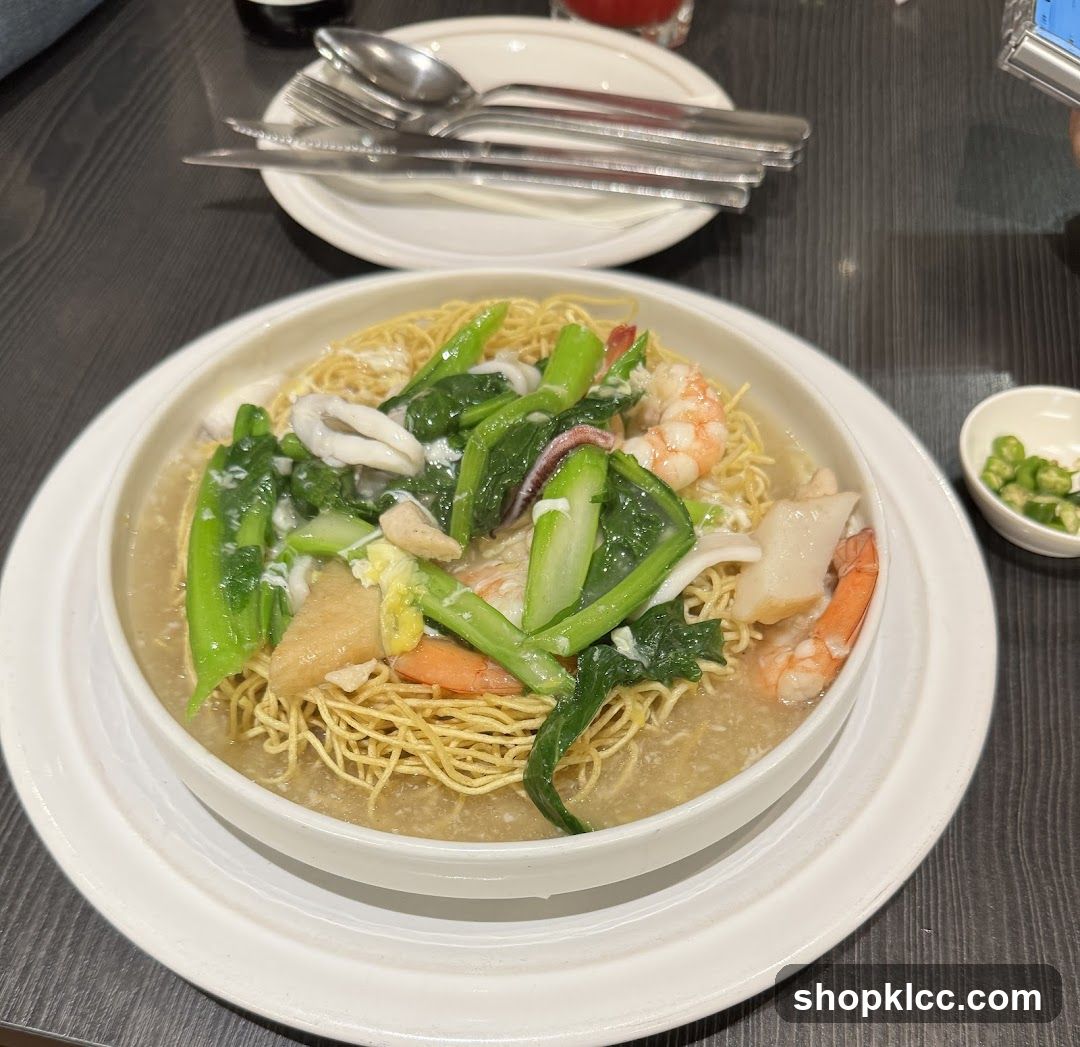 Seafood noodle dish
