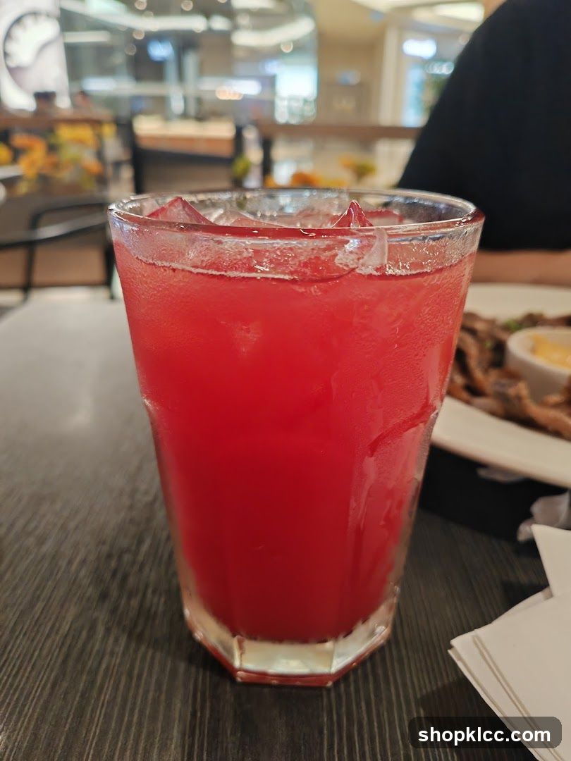 Red Drink with Ice