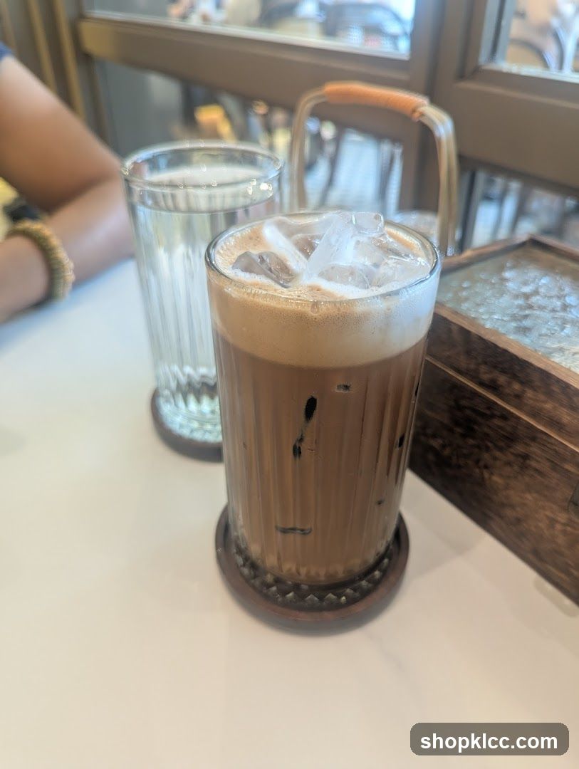 Iced Coffee and Water
