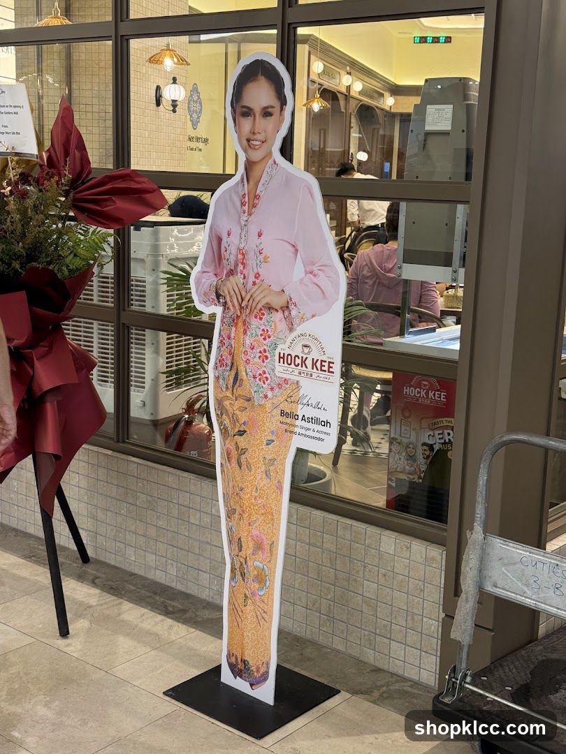 Cardboard cutout of Bella Astillah