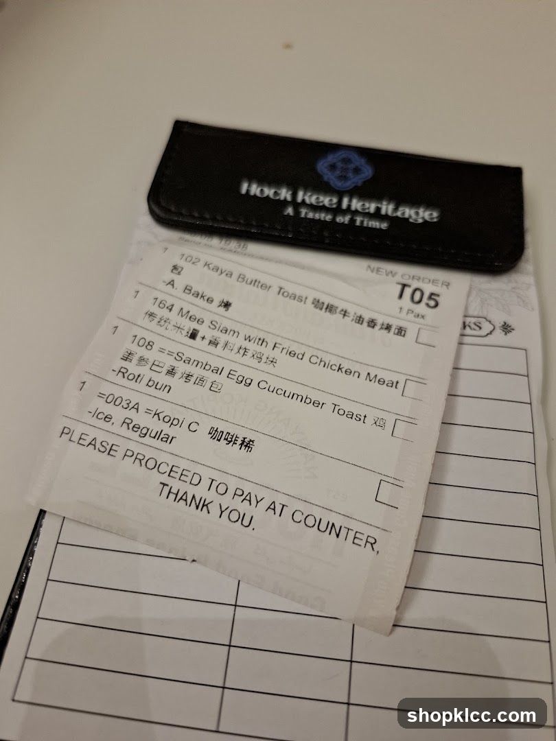 Restaurant Order Slip