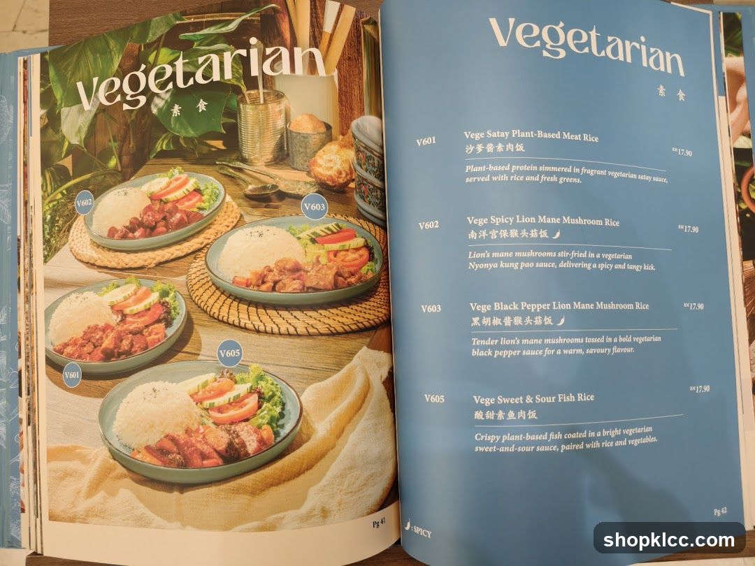 Vegetarian Menu