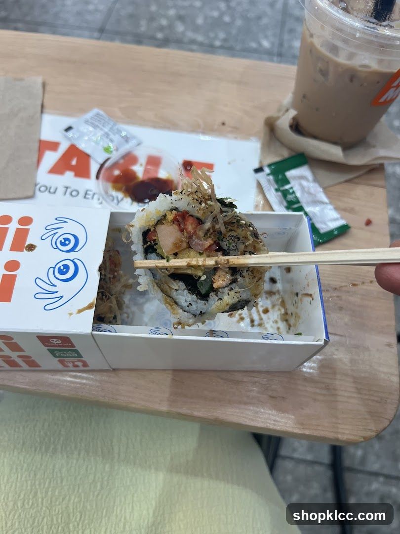 Sushi Roll and Drink