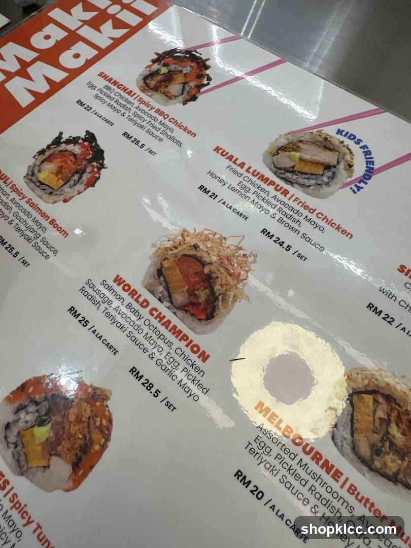 Maki Maki Menu