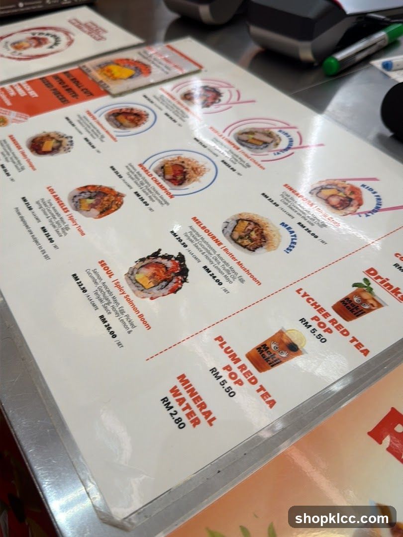 Sushi Menu