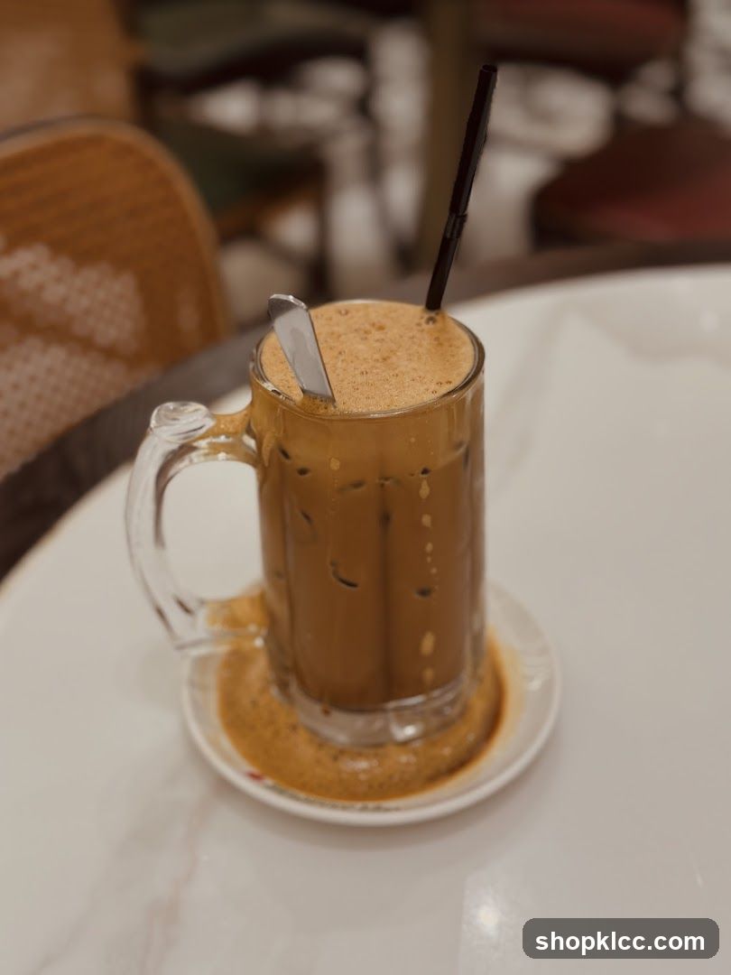 Iced Coffee with Foam