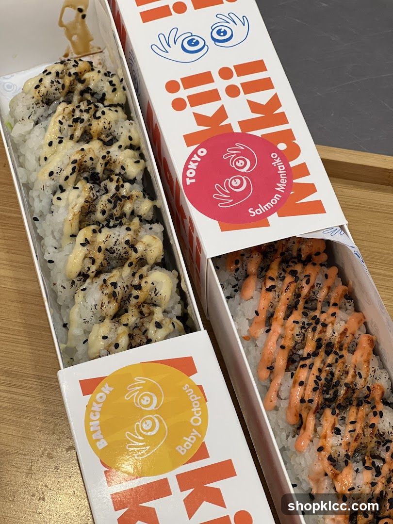 Sushi Rolls in Branded Boxes