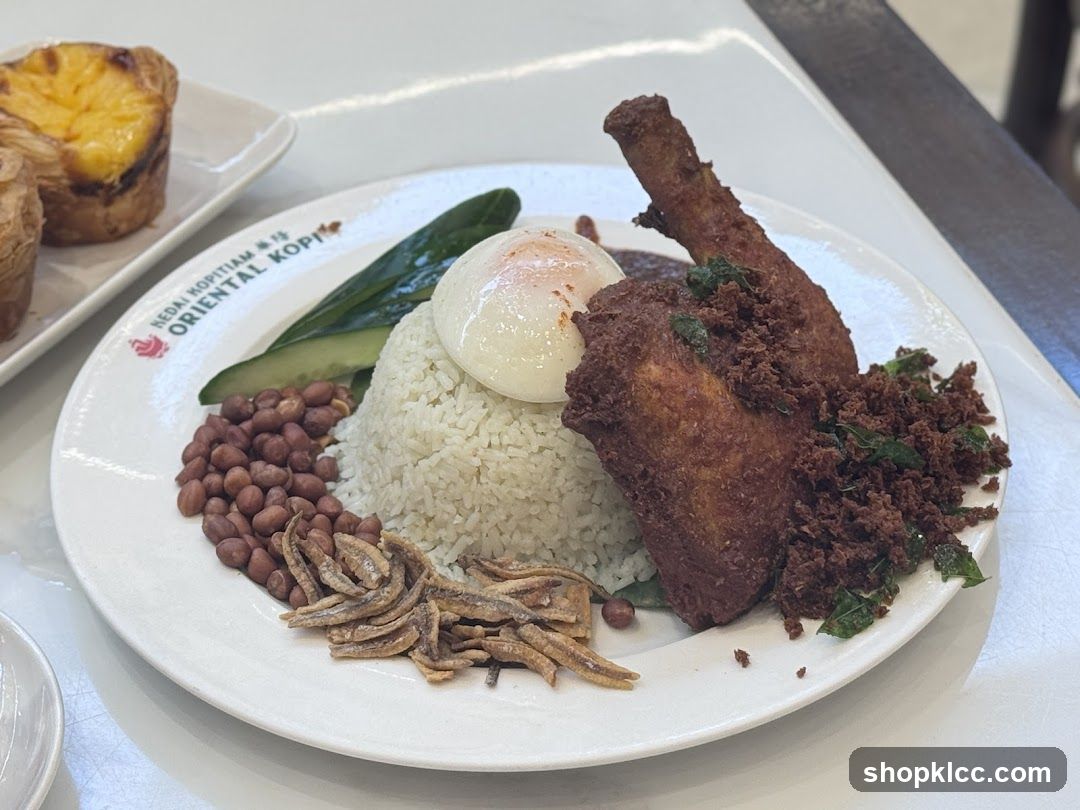 Nasi Lemak with Fried Chicken