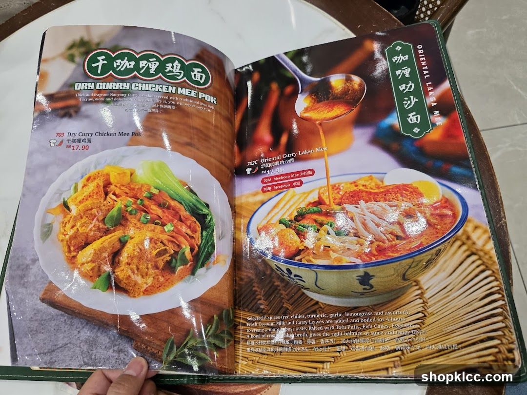 Dry Curry Chicken Mee Pok and Oriental Curry Laksa Mee