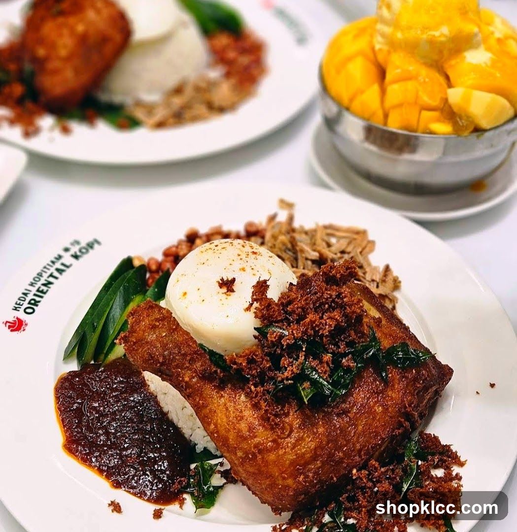 Nasi Lemak with Fried Chicken
