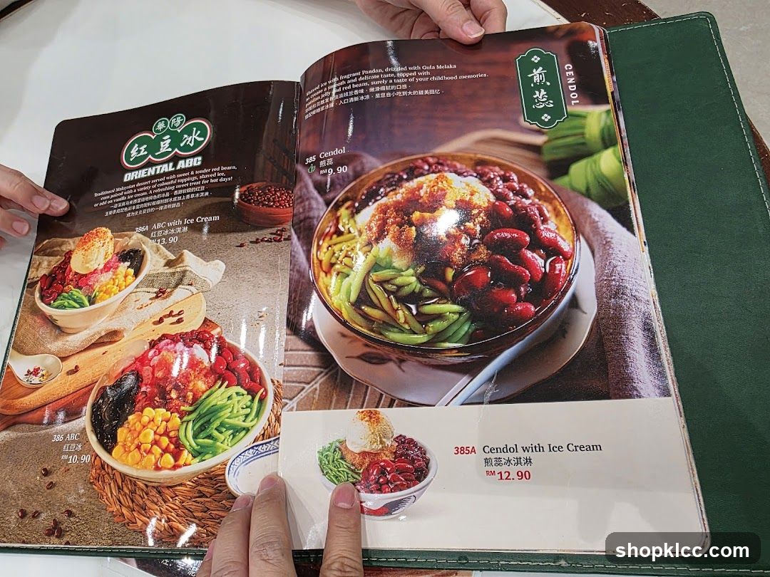 Oriental ABC Menu