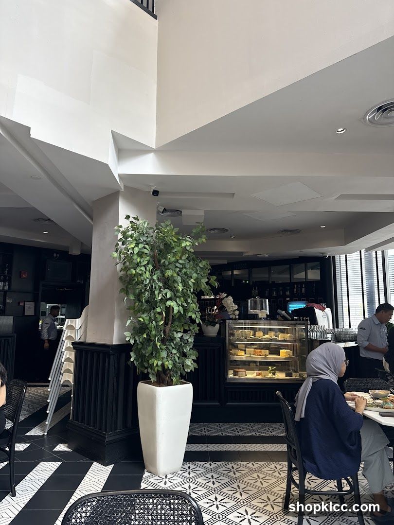 Cafe Interior with Display Case