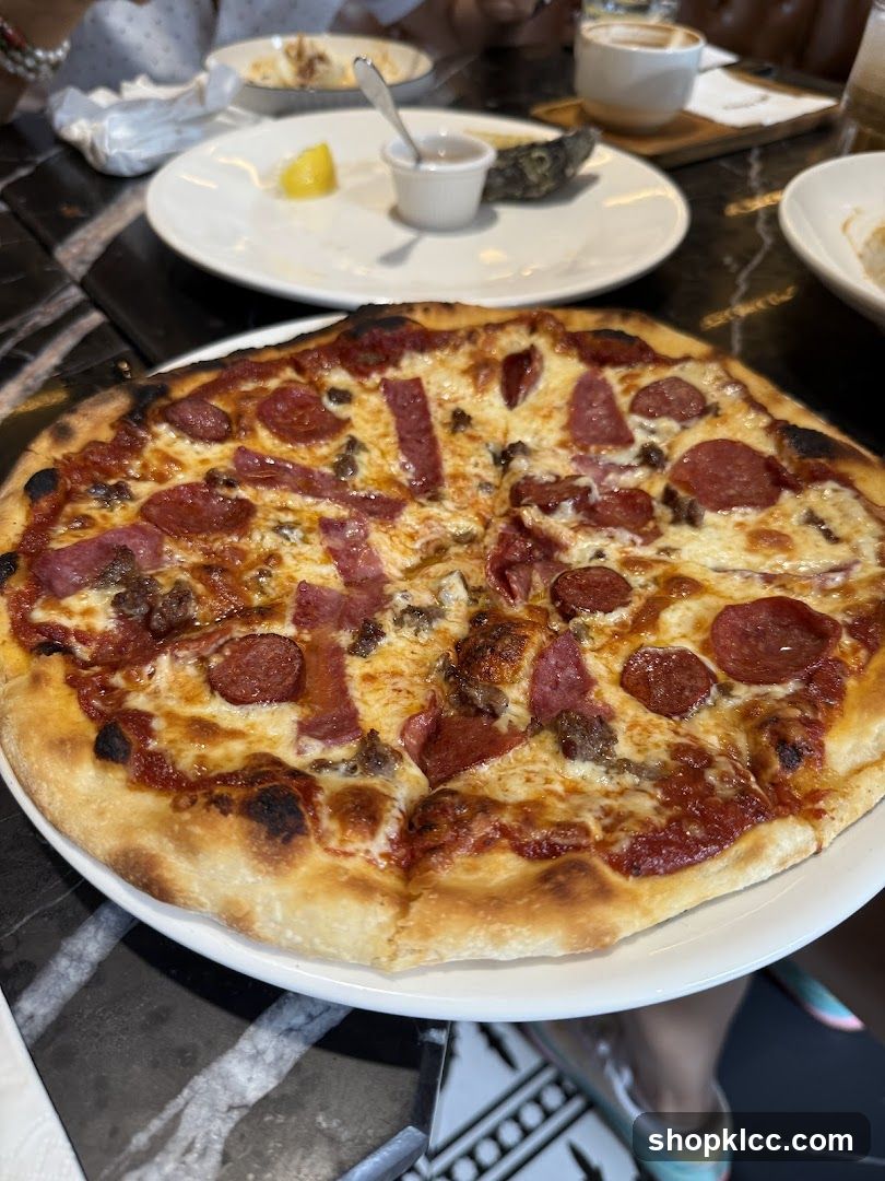 Pizza with Pepperoni and Sausage