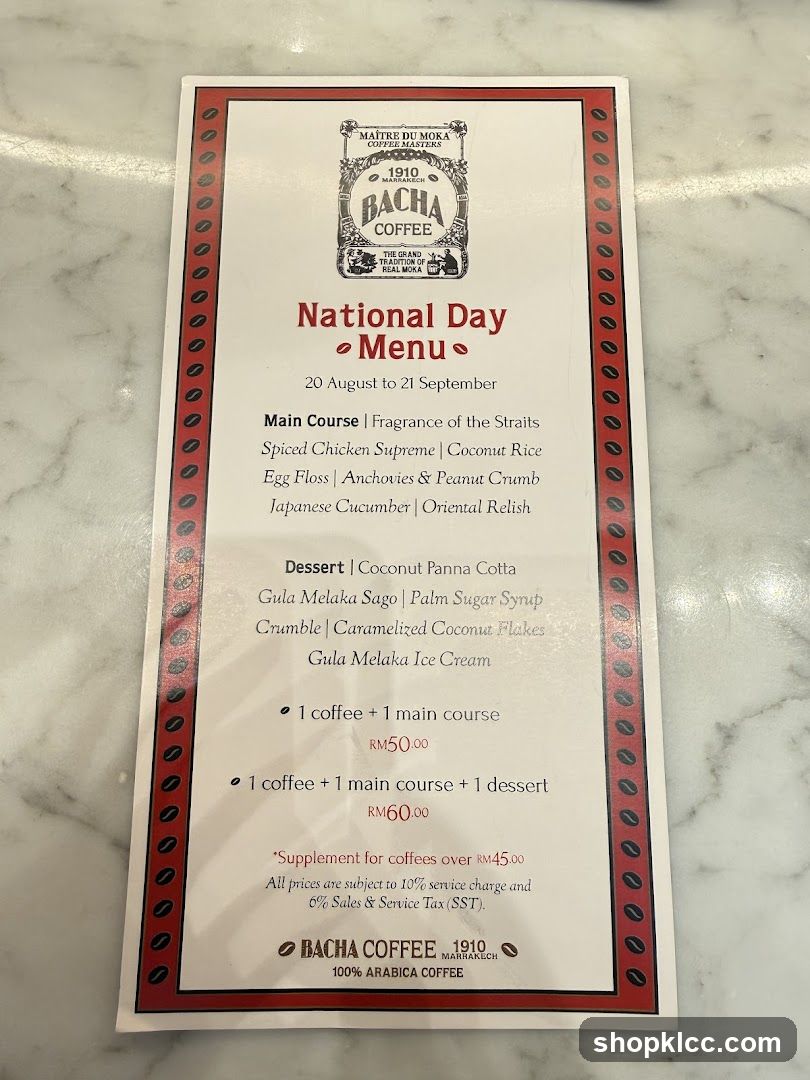 National Day Menu