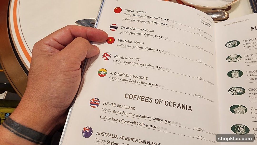 Bacha Coffee Room List