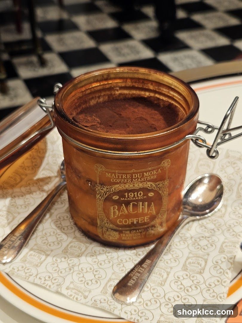 Dessert in a jar with spoons