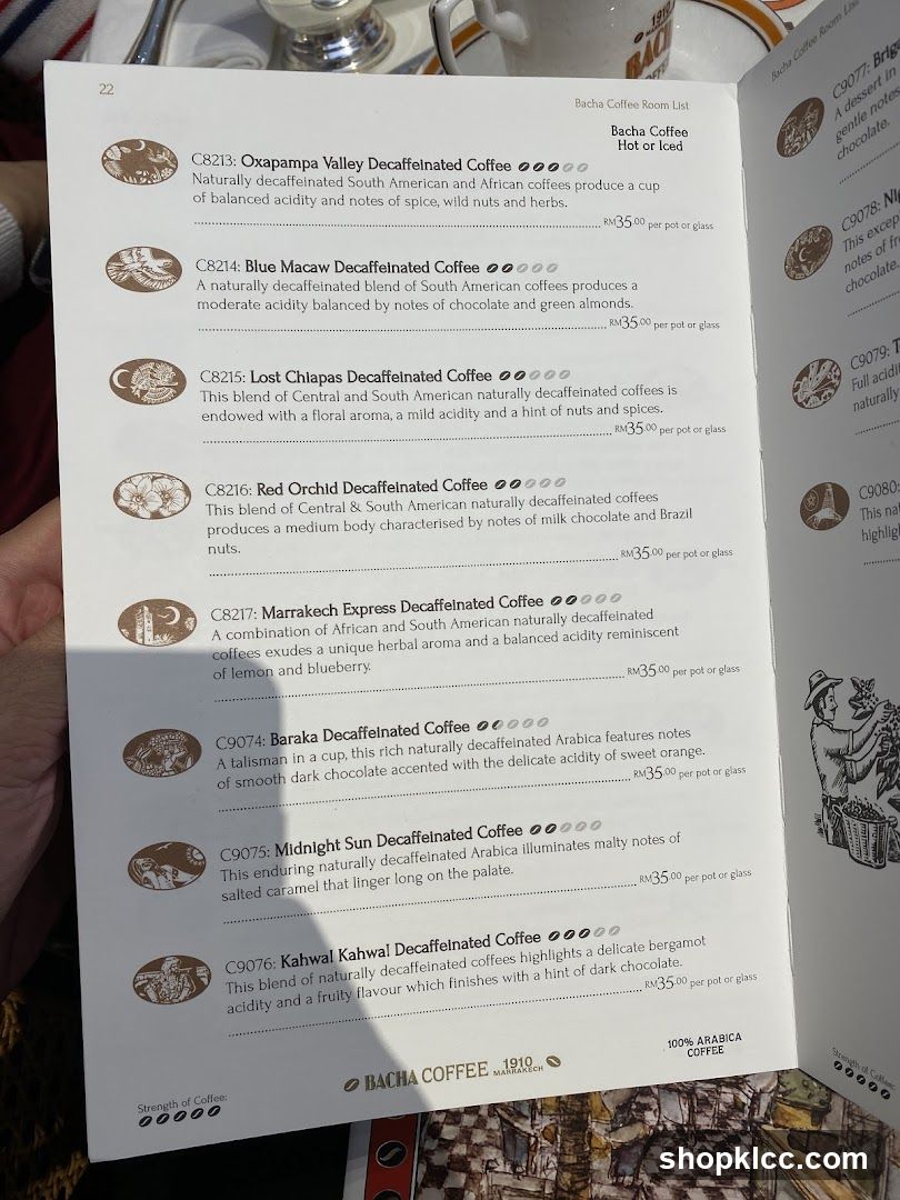 Bacha Coffee Room List