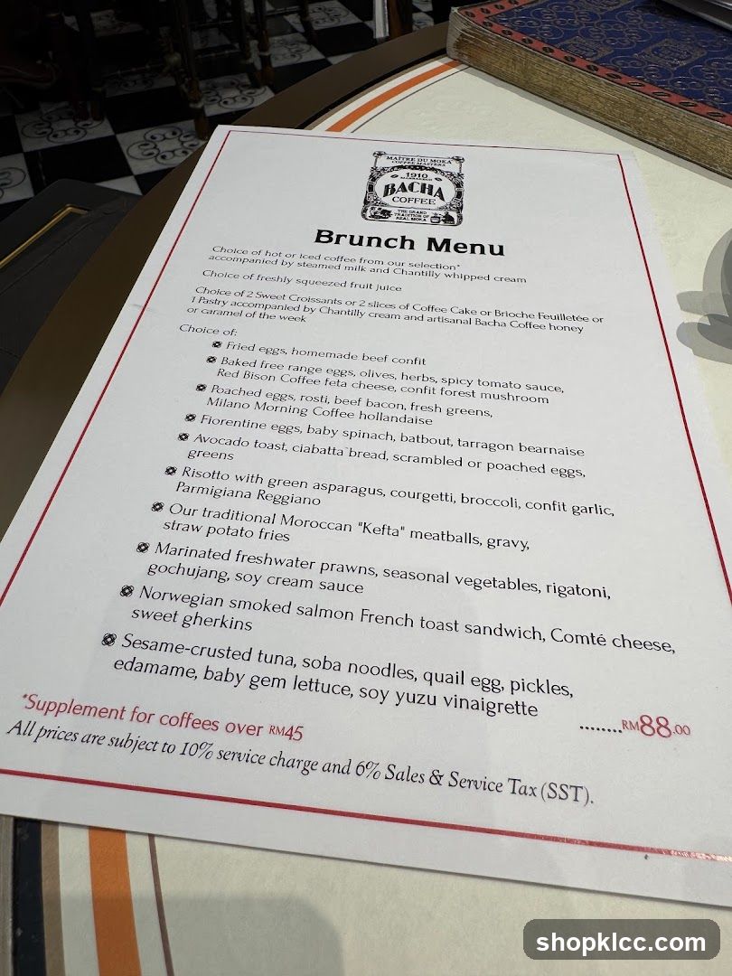 Brunch Menu