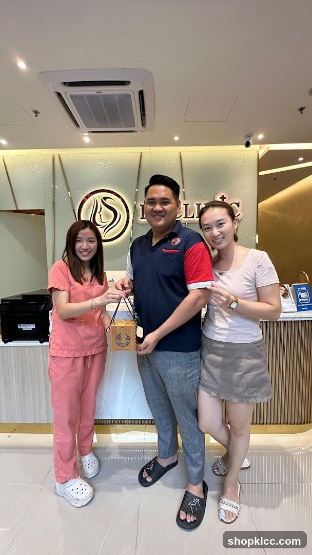 People posing in a clinic
