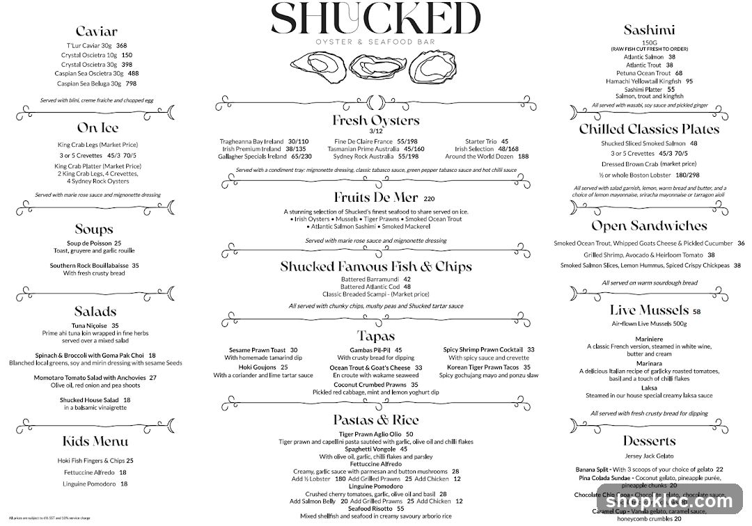 SHUCKED OYSTER & SEAFOOD BAR
