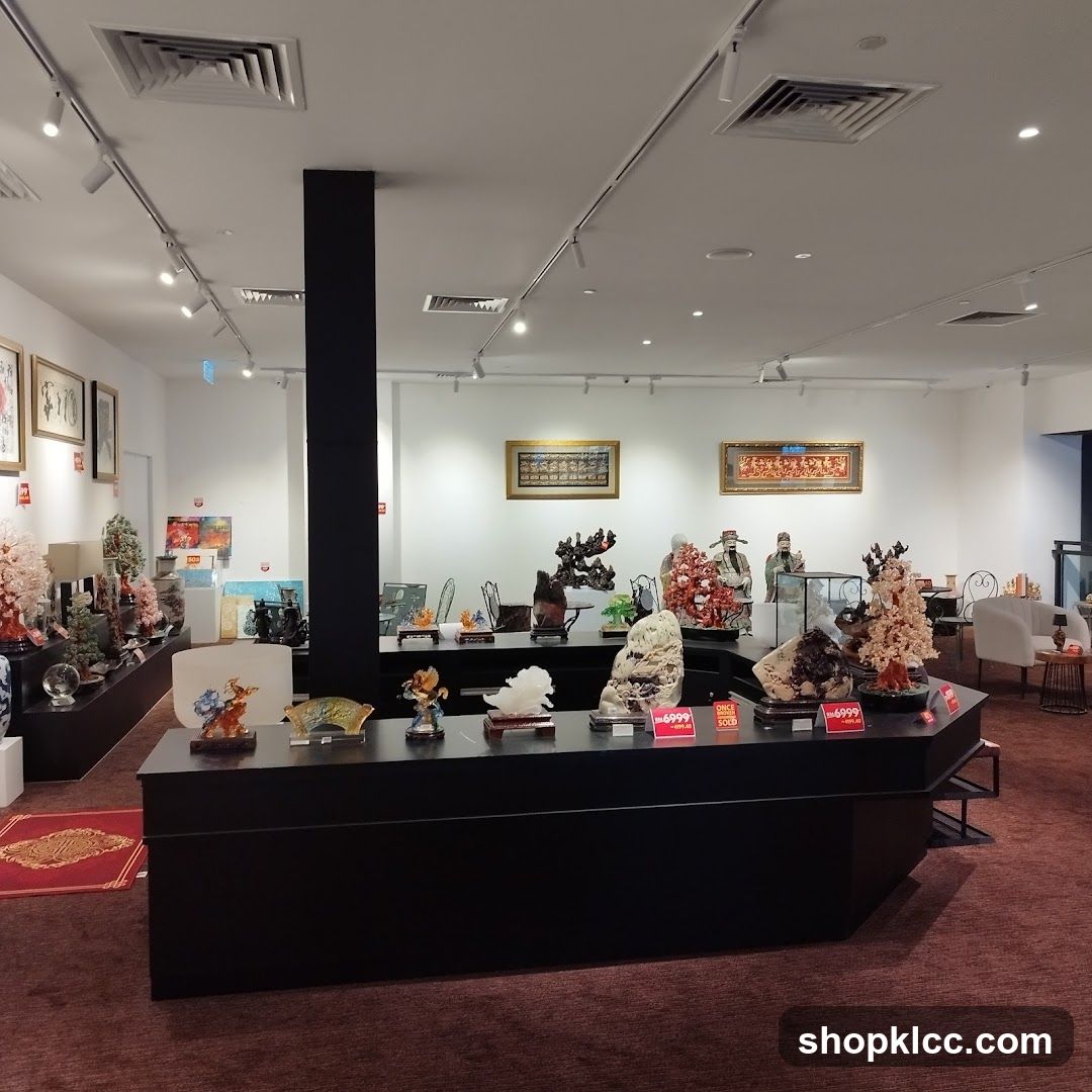 Interior of an art and antique shop