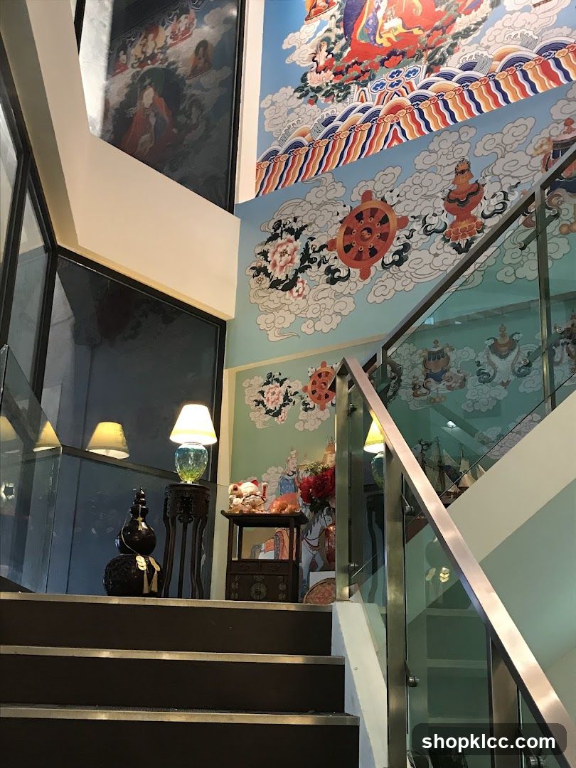 Staircase with Tibetan Art