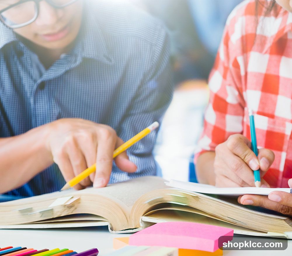 Students studying together