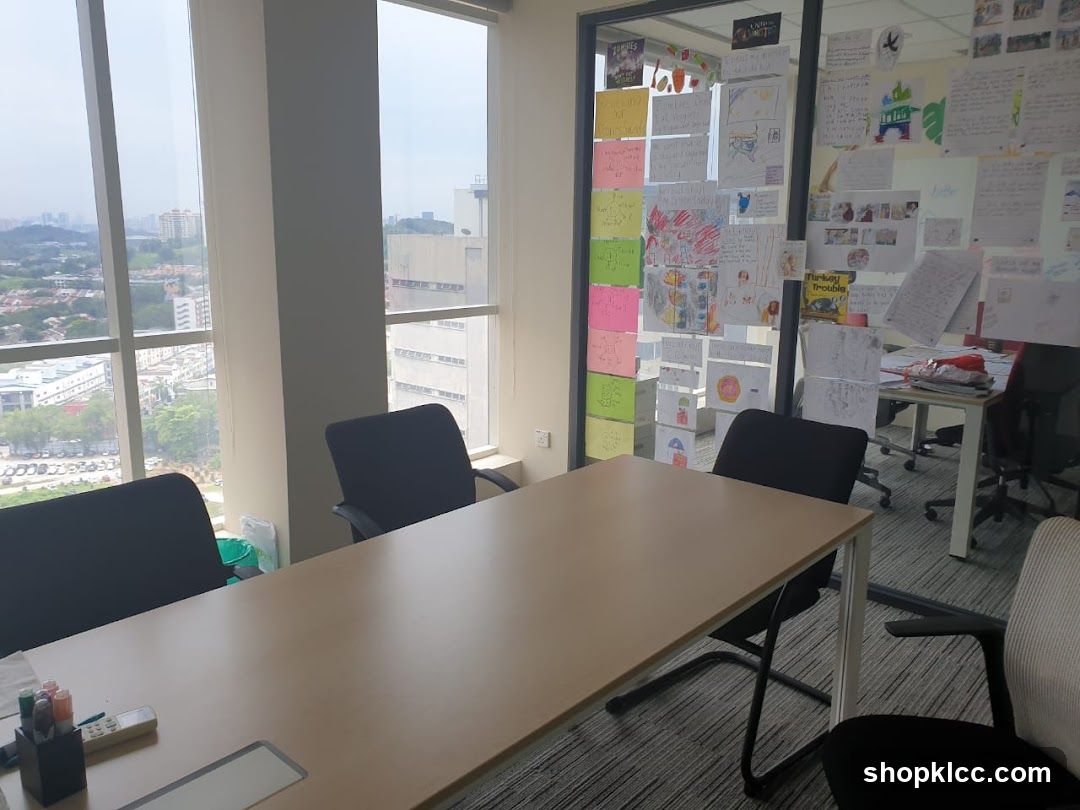 Office Meeting Room with Decorated Glass Wall