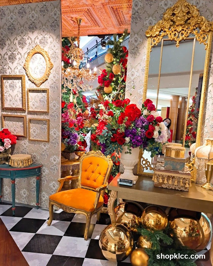 Ornate Display with Festive Decorations