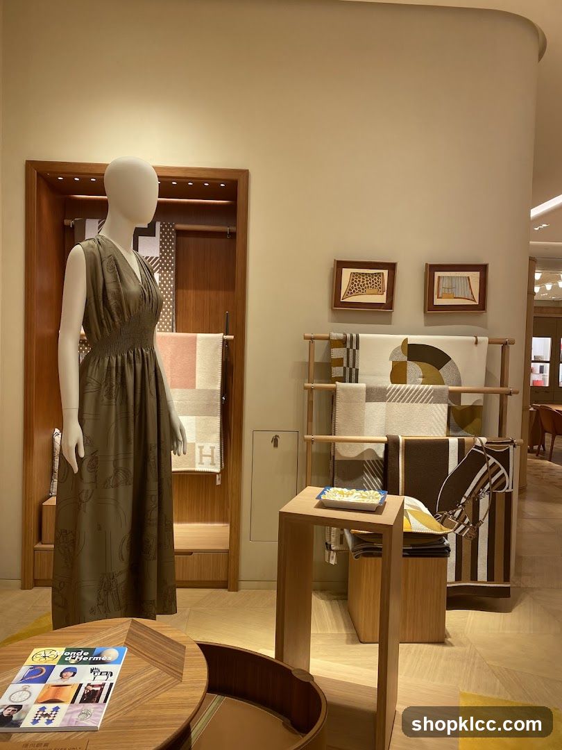 Store Display with Mannequin and Textiles