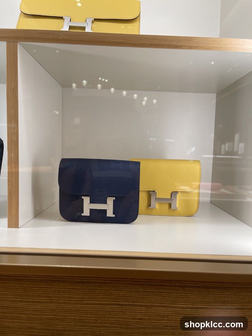 Handbags in a Display Case