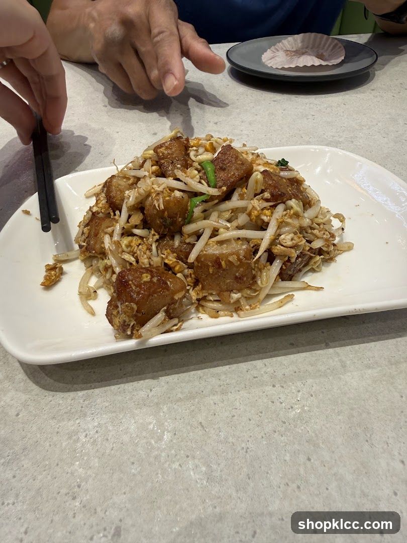 Fried Turnip Cake with Bean Sprouts