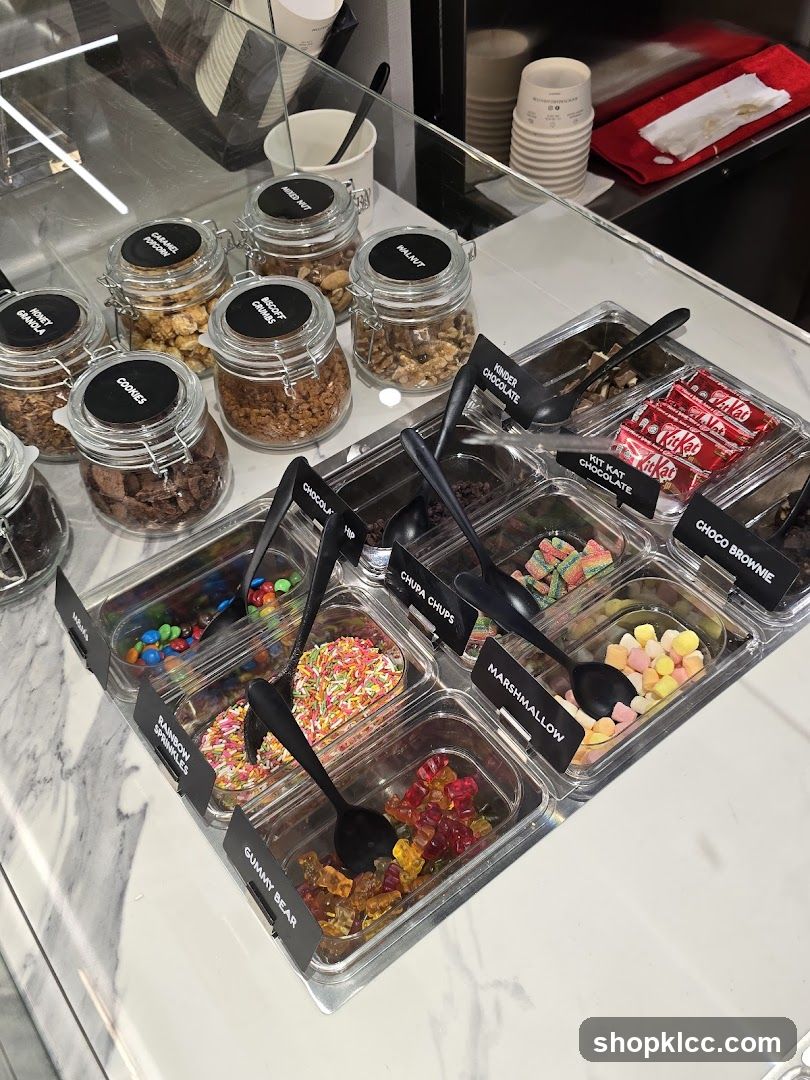 Dessert Toppings Display