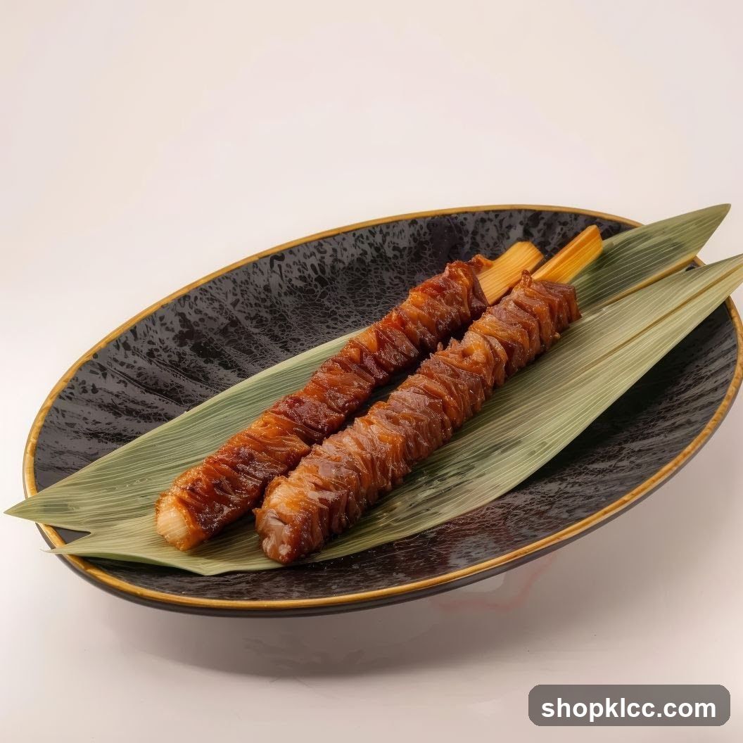Two skewers of grilled meat