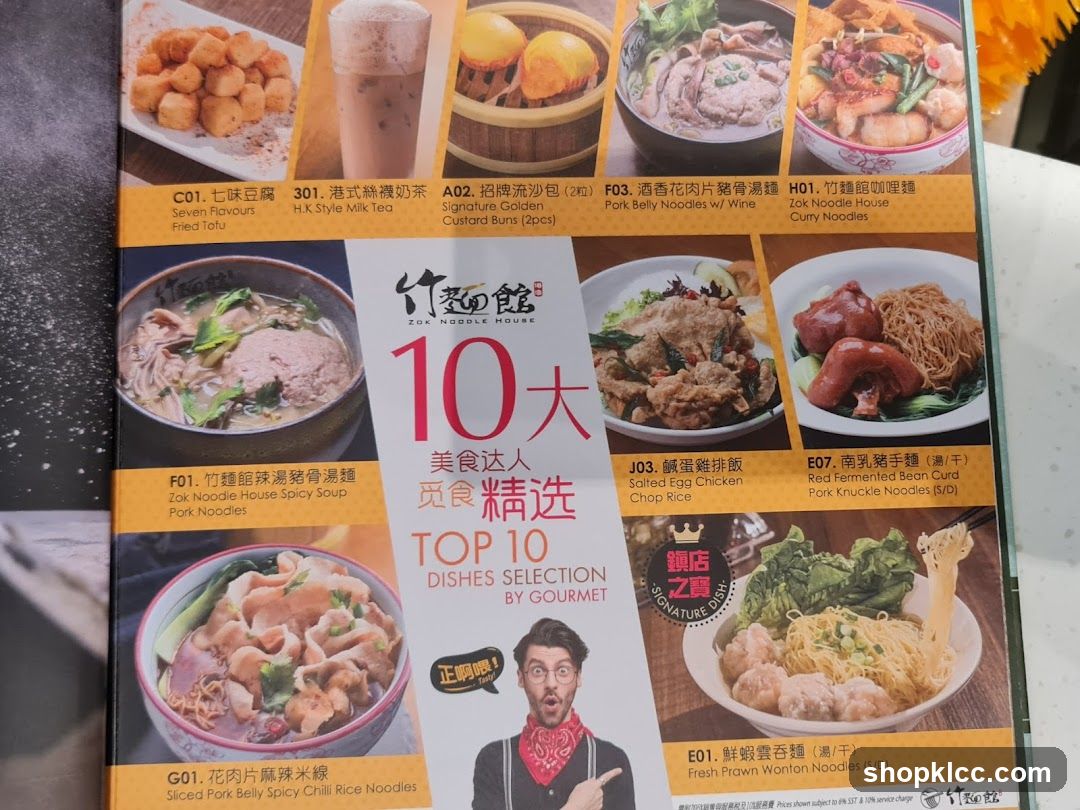 Zok Noodle House Top 10 Dishes