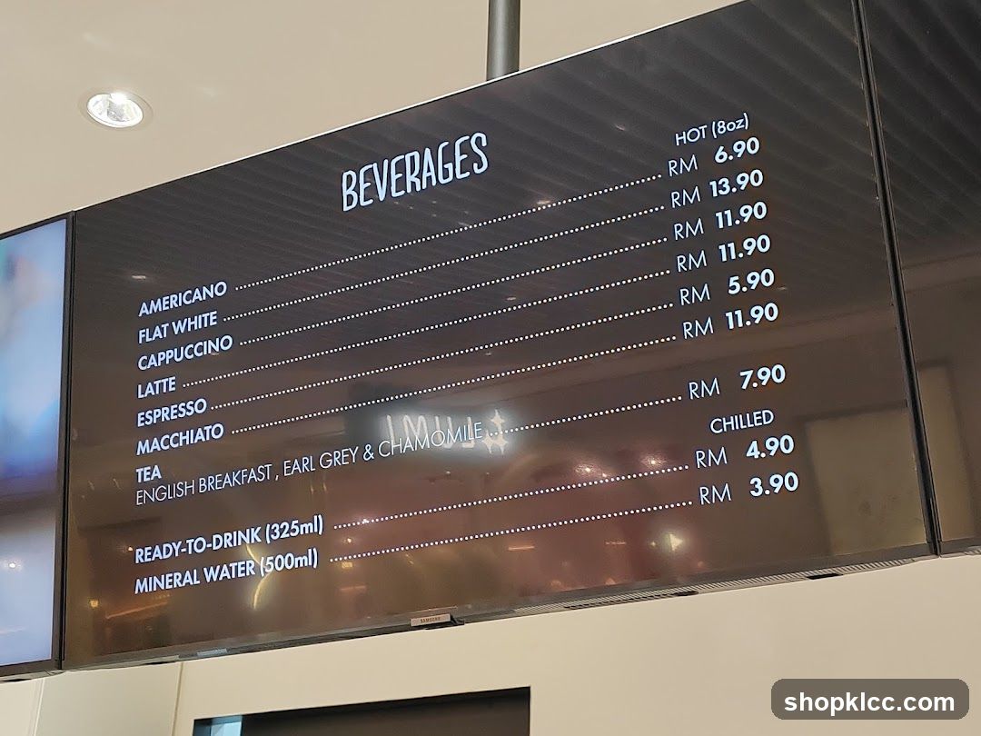 Beverages Menu